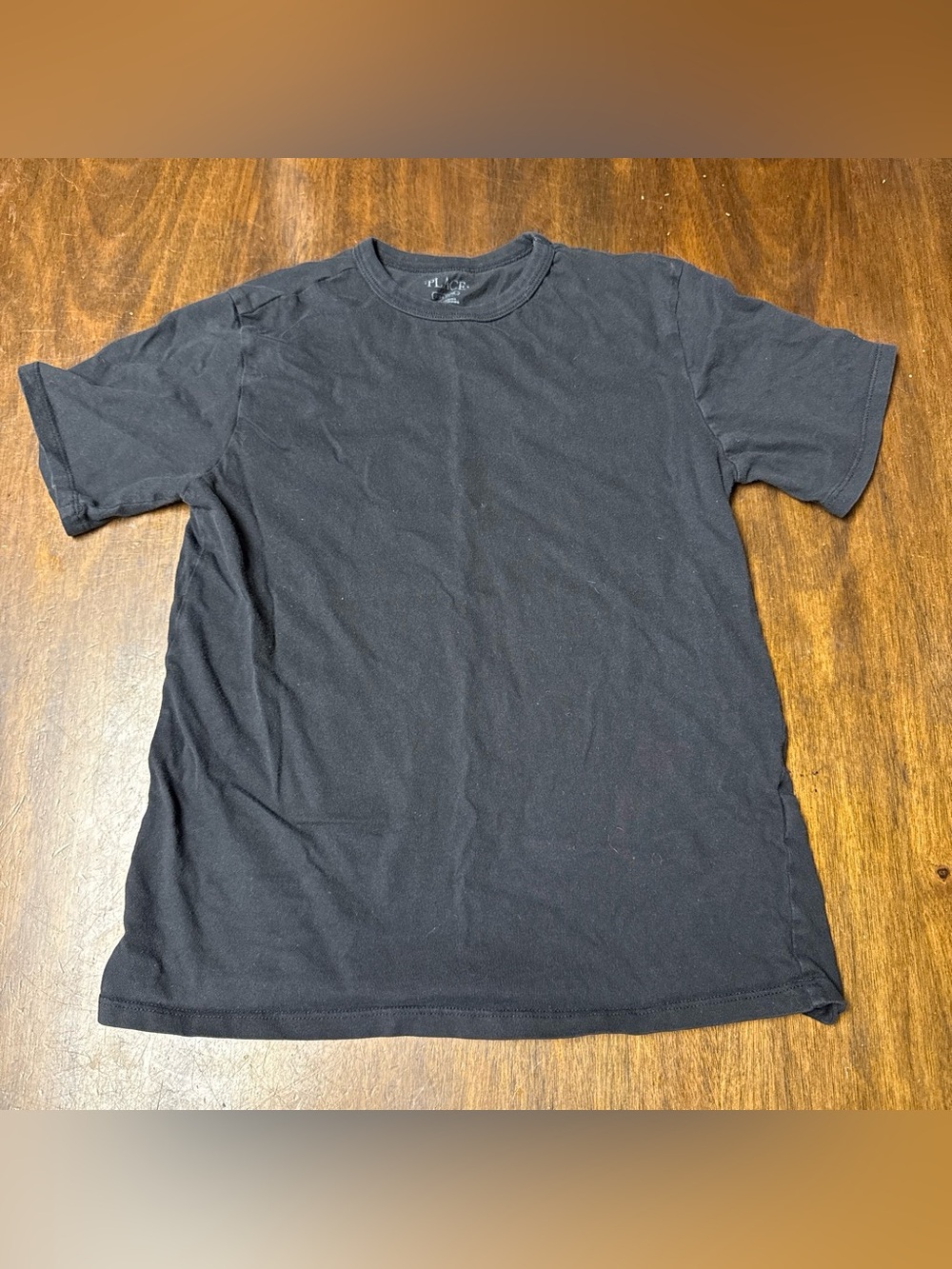 The children’s place Classic Black Crewneck T-Shirt boys size large